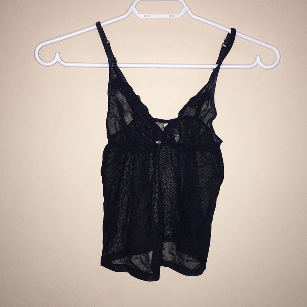 Tommy Hilfiger navy blue mesh camisole